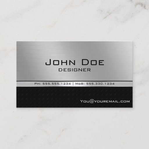 Customizable Professional Elegant Modern Black and Silver Business Card