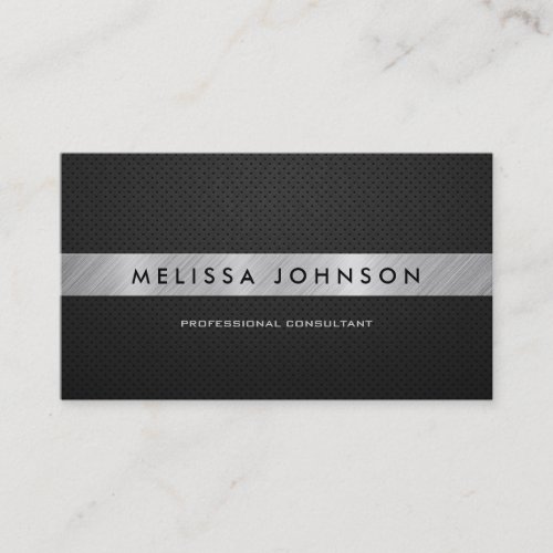 Professional Elegant Modern Black and Silver Business Card