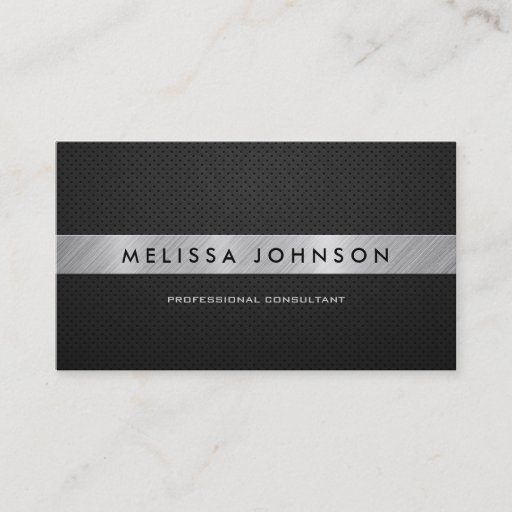 Customizable Professional Elegant Modern Black and Silver Business Card