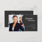 Professional Elegant Modern Black Business Card (Front/Back)