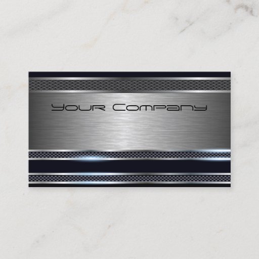 Customizable Black and  Silver Professional Business Card