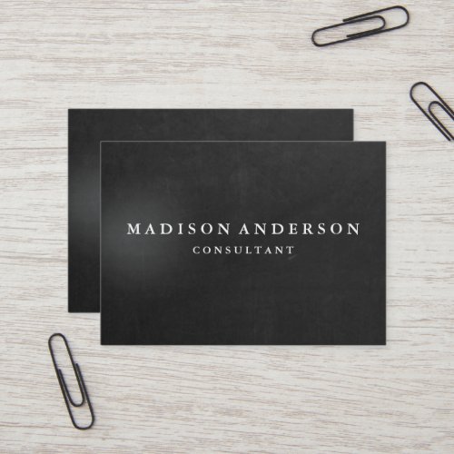 Professional Elegant Modern Black Chalk Board Business Card