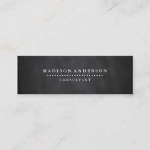 Professional Elegant Modern Black Chalk Board Mini Business Card