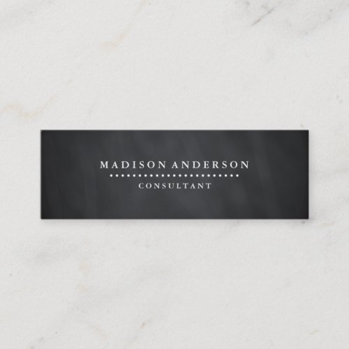 Professional Elegant Modern Black Chalk Board Mini Business Card