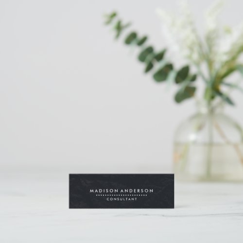 Professional Elegant Modern Black Chalk Board Mini Business Card