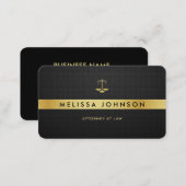 Professional Elegant Modern Black & Gold Attorney Business Card (Front/Back)