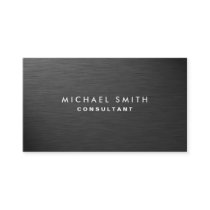 Professional Elegant Modern Black Plain Metal Business Card Professional Elegant Modern Black Plain Metal Business Card