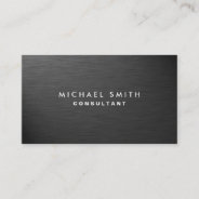 Professional Elegant Modern Black Plain Metal Business Card at Zazzle