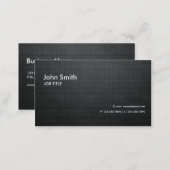 Professional Elegant Modern Black Plain Metal Business Card (Front/Back)