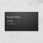 Professional Elegant Modern Black Plain Metal Business Card (Back)