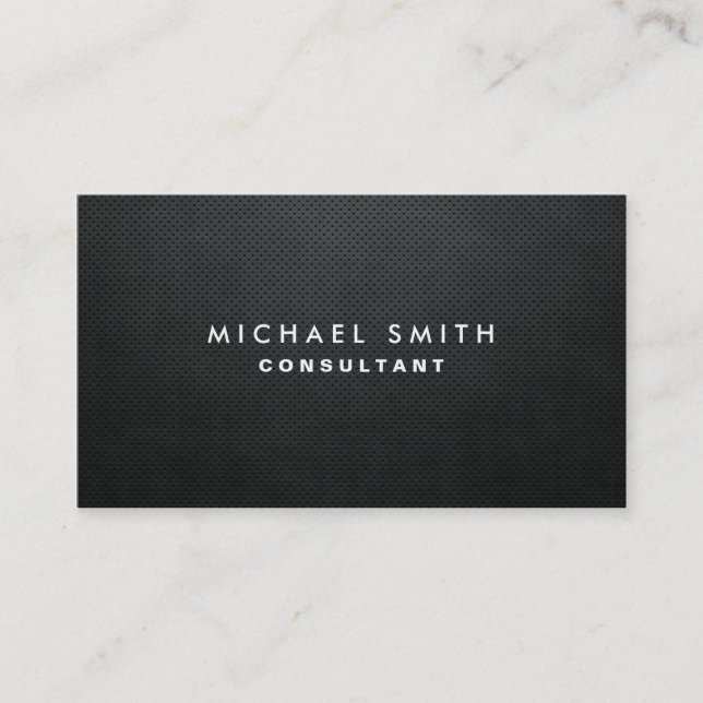 Professional Elegant Modern Black Plain Simple Business Card (Front)