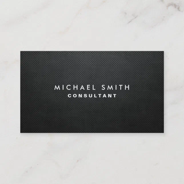 Professional Elegant Modern Black Plain Simple Business Card | Zazzle