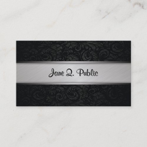 Professional Elegant Modern Black Plain Simple Business Card