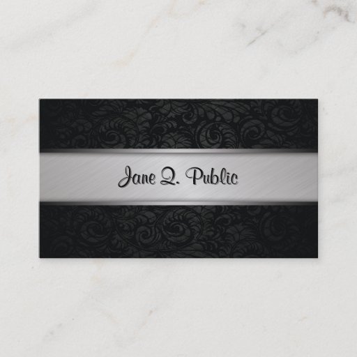 Customizable Professional Elegant Modern Black Plain Simple Business Card