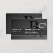 Professional Elegant Modern Black Simple Business Card (Front/Back)