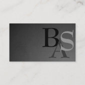 Professional Elegant Modern Black Simple Business Card (Back)