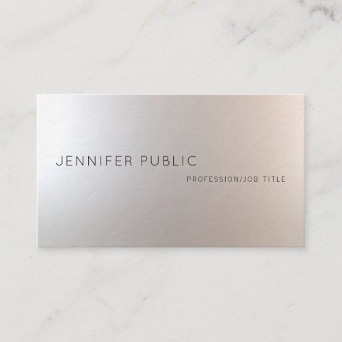 Professional Elegant Modern Charming Plain Luxury Business Card