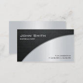 Professional Elegant Modern Computer Repair Silver Business Card (Front/Back)