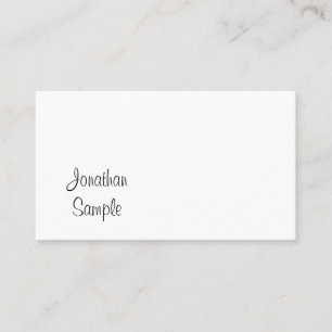 Professional Elegant Modern Design Clean Plain Business Card