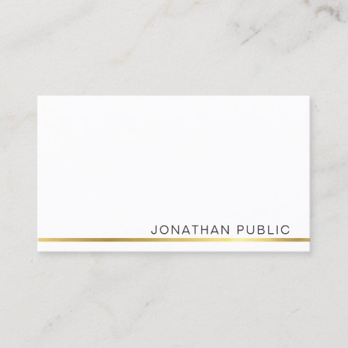Professional Elegant Modern Gold Line Template Business Card