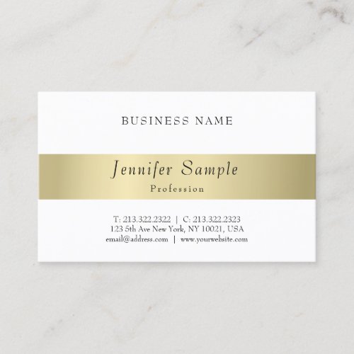 Professional Elegant Modern Gold Look Minimalistic Business Card