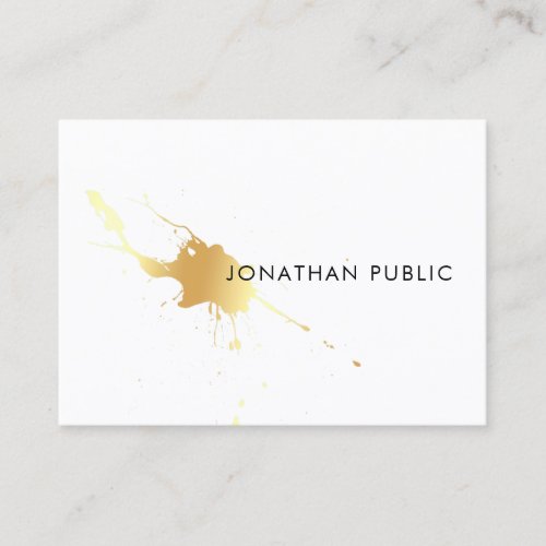 Professional Elegant Modern Gold Splash Template Business Card