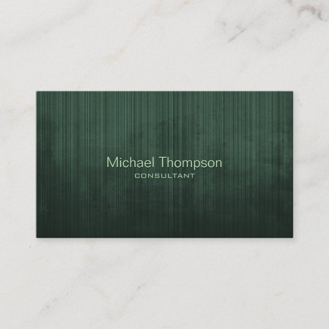 Professional Elegant Modern Green Black rustic Business Card (Front)