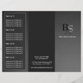 Professional Elegant Modern Grey Black Brochure (Front)