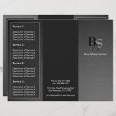 Professional Elegant Modern Grey Black Brochure (Front/Back)