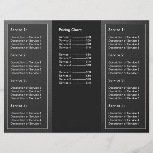 Professional Elegant Modern Grey Black Brochure (Back)