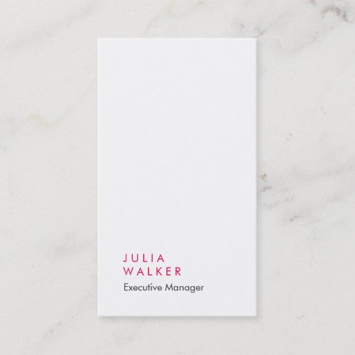 Professional elegant modern grey white plain business card