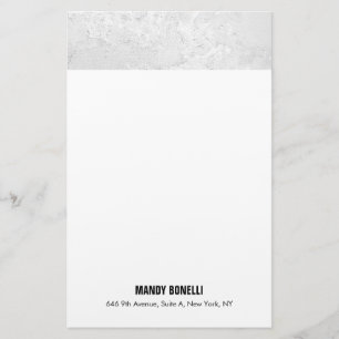 Professional elegant modern grey white trendy stationery