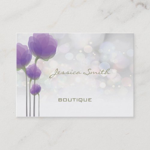Professional elegant modern luxury bokeh floral business card template