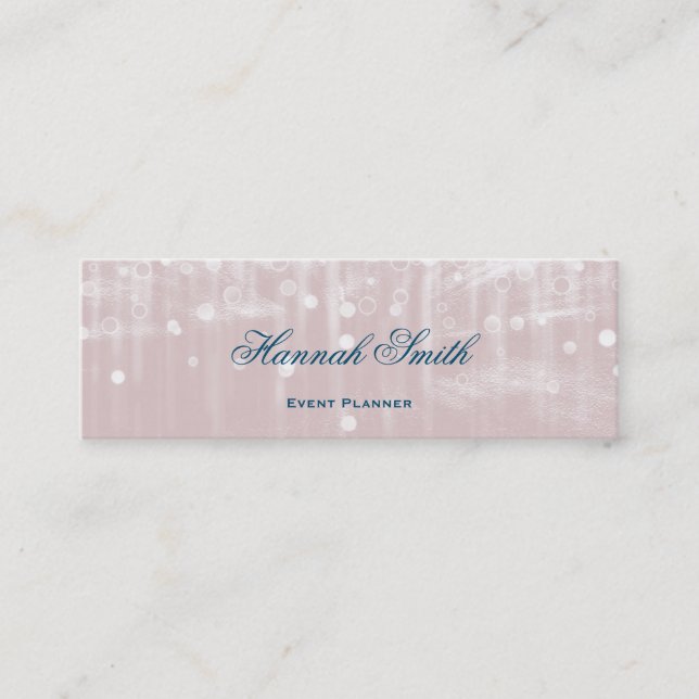 Professional elegant modern luxury glitter mini business card (Front)