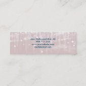Professional elegant modern luxury glitter mini business card (Back)