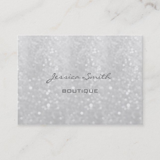Professional elegant modern luxury glittery business card (Front)