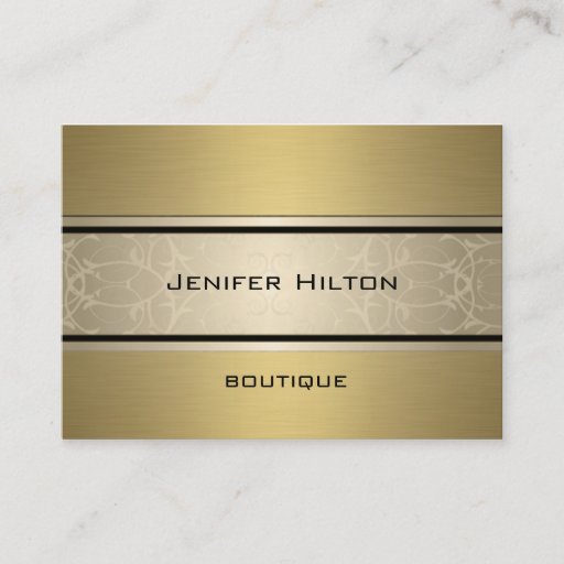 Customizable Professional elegant modern luxury golden business card
