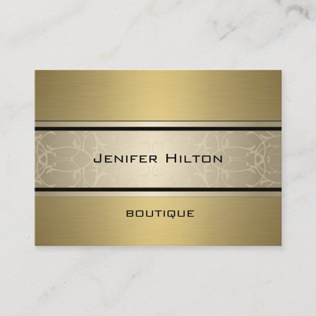 Professional elegant modern luxury golden business card (Front)