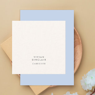 Professional Elegant Modern Minimal Caregiver  Square Business Card