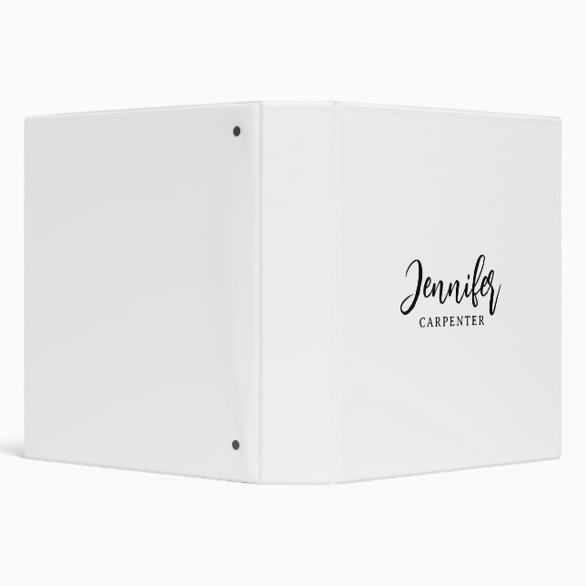 Professional elegant modern minimalist add name 3 ring binder (Background)