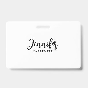 Professional elegant modern minimalist add name badge