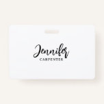 Professional elegant modern minimalist add name badge