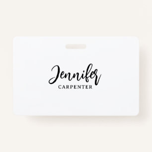 Professional elegant modern minimalist add name badge