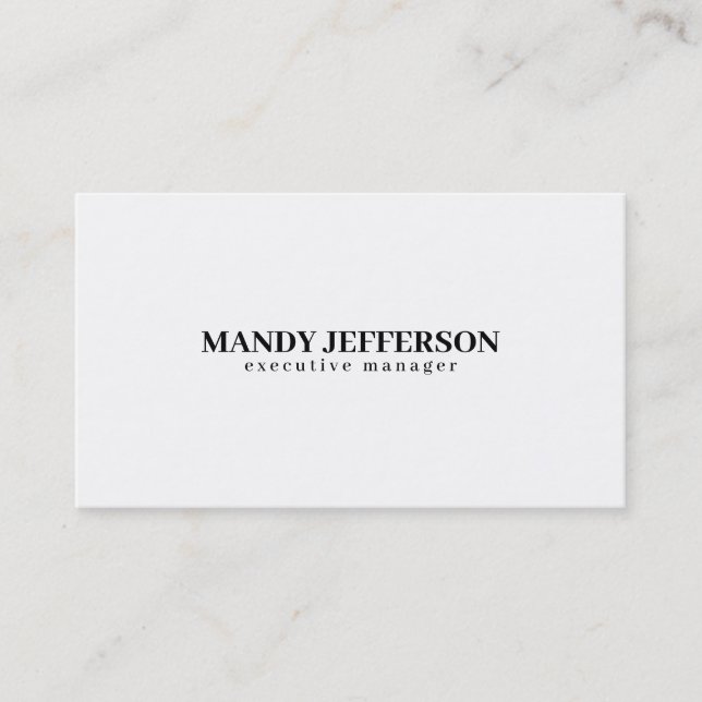 Professional elegant modern minimalist add name business card (Front)