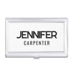 Professional elegant modern minimalist add name business card case