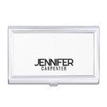 Professional elegant modern minimalist add name business card case