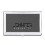 Professional elegant modern minimalist add name business card case