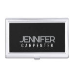 Professional elegant modern minimalist add name business card case