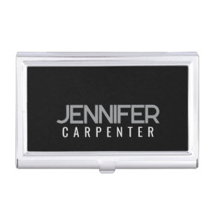 Professional elegant modern minimalist add name business card case