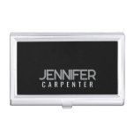 Professional elegant modern minimalist add name business card case